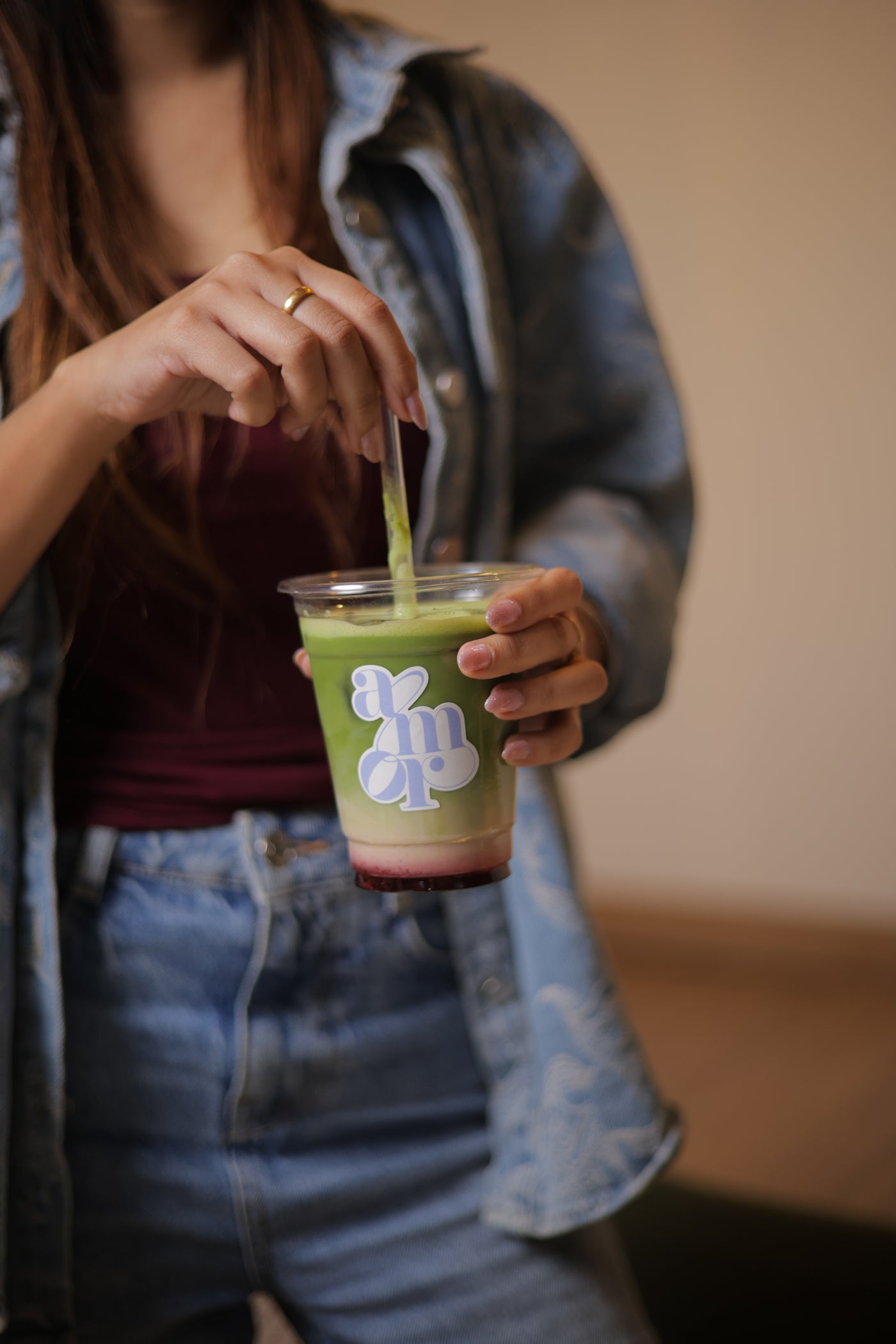 Blueberry Matcha Latte