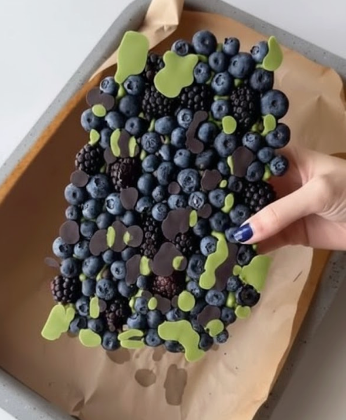 Matcha White Chocolate Blueberry Bark